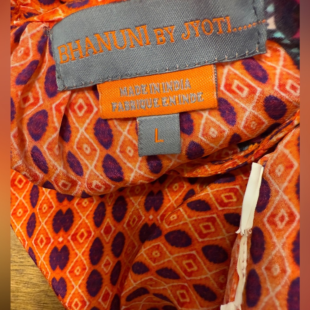 Banana By Jyoti  Viscose Emilia Peasant Vibrant Multicolor Oversize With Beads L - Picture 9 of 9